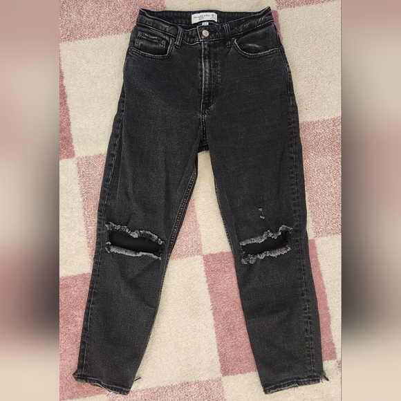 Abercrombie & Fitch Curve Love The Mom High Rise Size 0/25S - Picture 1 of 3